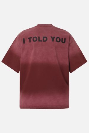 Concert Outfit Distressed Gradient Lettering Print T-Shirt