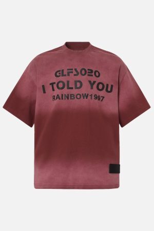 Concert Outfit Distressed Gradient Lettering Print T-Shirt