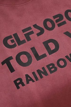 Concert Outfit Distressed Gradient Lettering Print T-Shirt