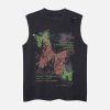 Concert Outfit Distressed Graphic Butterfly Print Vest