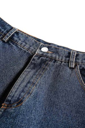 Concert Outfit Distressed Ink Graffiti Straight Jeans