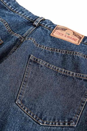 Concert Outfit Distressed Ink Graffiti Straight Jeans