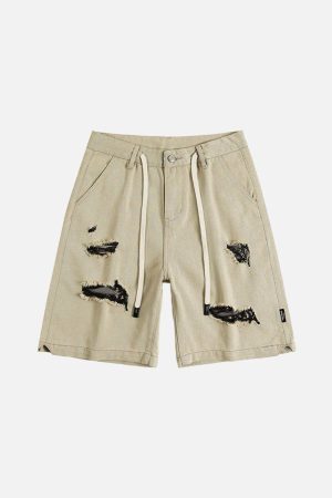 Concert Outfit Distressed Jorts