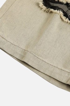 Concert Outfit Distressed Jorts