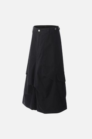 Concert Outfit Distressed Multi-Pocket Cargo Jorts