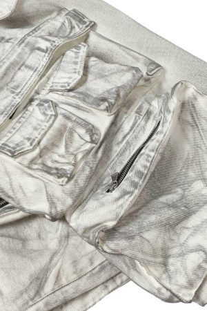 Concert Outfit Distressed Multi-Pocket Cargo Shorts