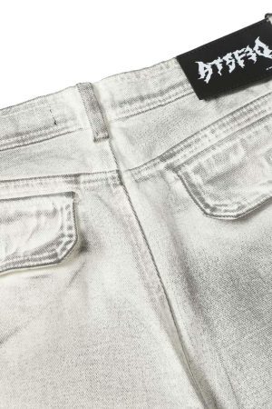 Concert Outfit Distressed Multi-Pocket Cargo Shorts