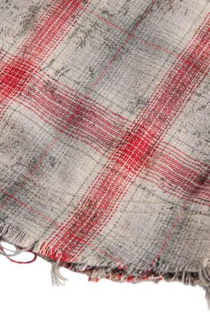 Concert Outfit Distressed Patch Plaid Short-Sleeve Shirt