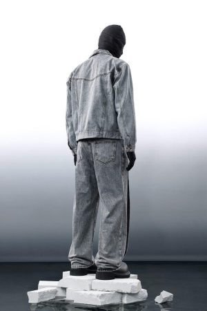 Concert Outfit Distressed Patchwork Jeans