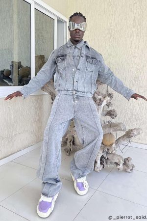 Concert Outfit Distressed Patchwork Jeans