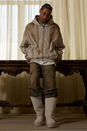 Concert Outfit Distressed Patchwork Velvet Jacket