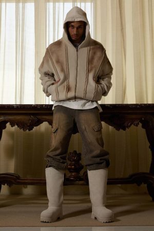 Concert Outfit Distressed Patchwork Velvet Jacket