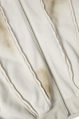 Concert Outfit Distressed Patchwork Velvet Jacket