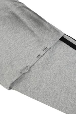 Concert Outfit Distressed Printed Faux Two-Piece Long-Sleeved T-Shirt