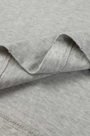 Concert Outfit Distressed Printed Faux Two-Piece Long-Sleeved T-Shirt