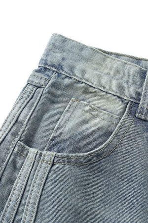 Concert Outfit Distressed Raw Edge Baggy Jeans