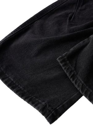 Concert Outfit Distressed Raw Edge Cargo Drawstring Barrel Jeans