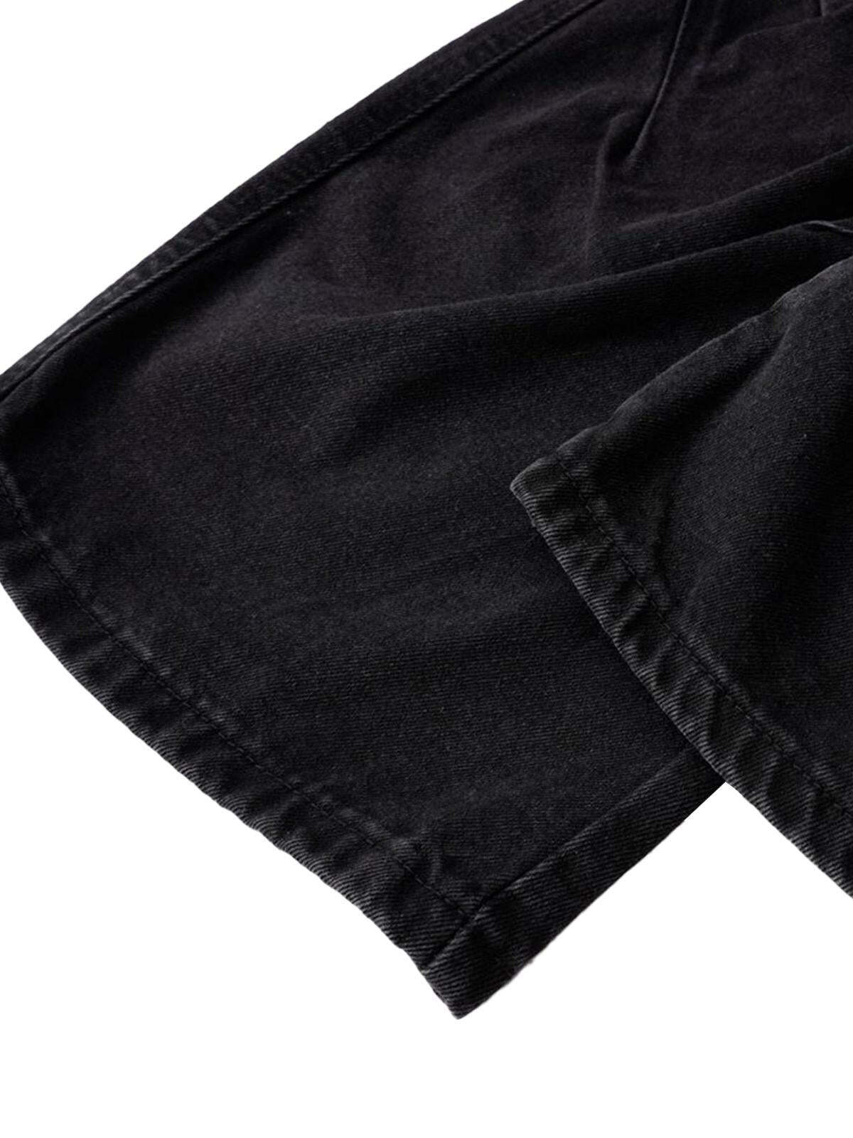 Concert Outfit Distressed Raw Edge Cargo Drawstring Barrel Jeans Concert Outfit Distressed Raw Edge Cargo Drawstring Barrel Jeans