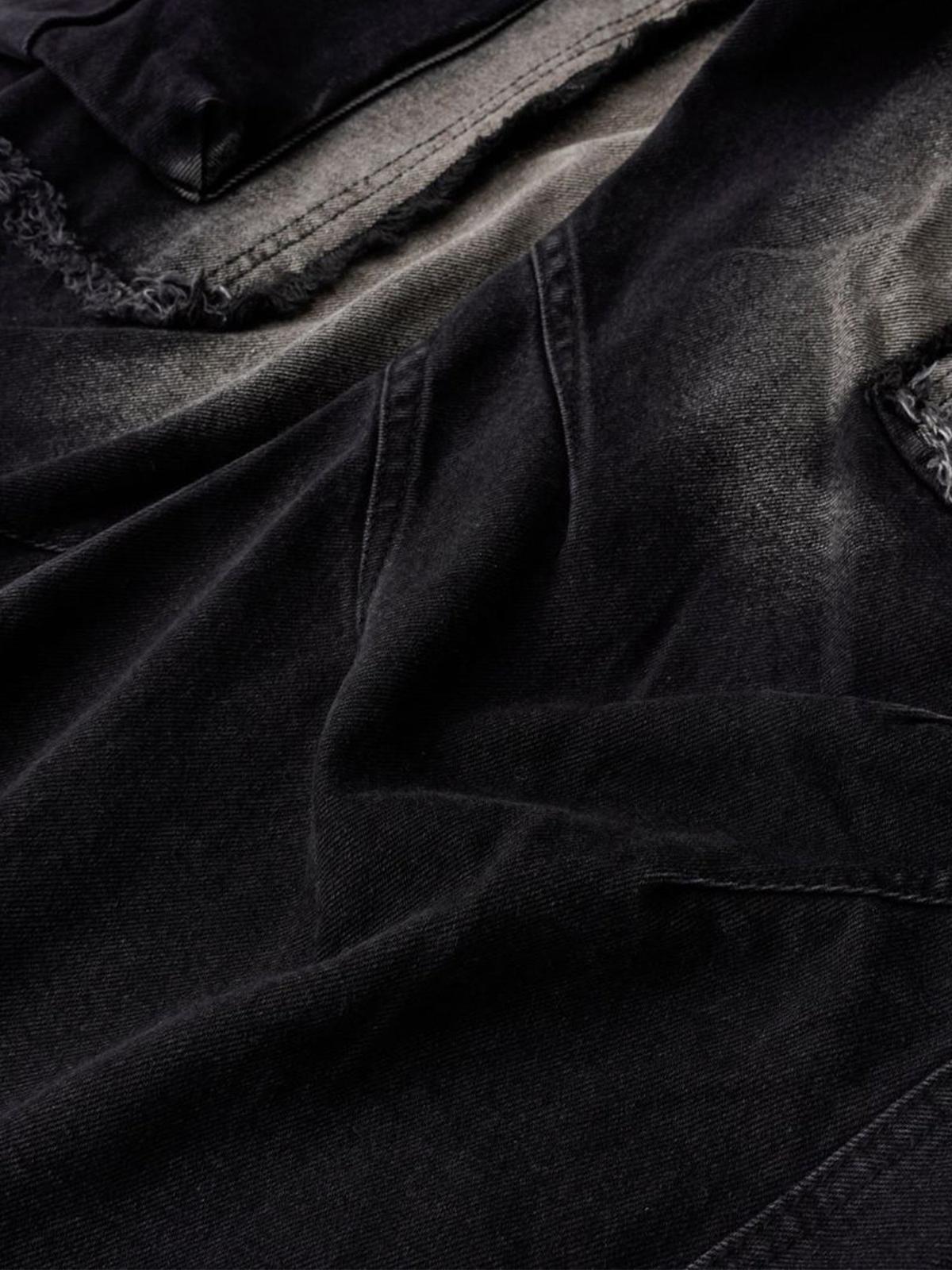 Concert Outfit Distressed Raw Edge Cargo Drawstring Barrel Jeans Concert Outfit Distressed Raw Edge Cargo Drawstring Barrel Jeans