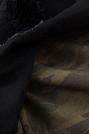 Concert Outfit Distressed Ripped Black Denim Shorts