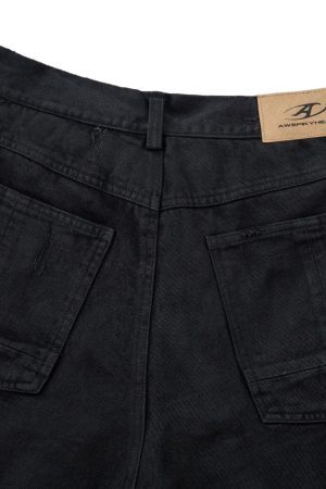 Concert Outfit Distressed Ripped Black Denim Shorts