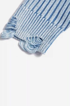 Concert Outfit Distressed Ripped Rivets Sweater