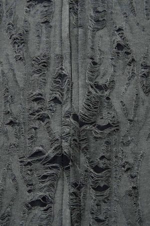 Concert Outfit Distressed Ripped Short Sleeve Shirt