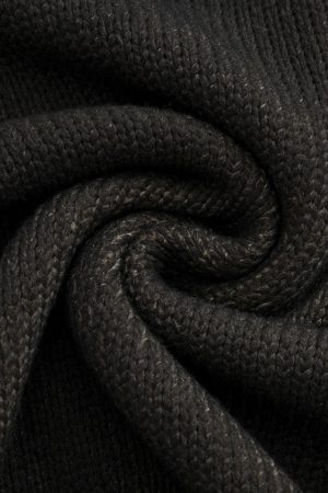 Concert Outfit Distressed Ripped Two-Piece Oversized Pullover Sweater