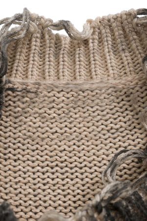 Concert Outfit Distressed Ripped Two-Piece Oversized Pullover Sweater