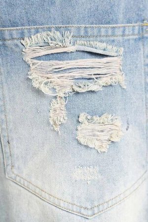 Concert Outfit Distressed Spider Letter Print Jeans