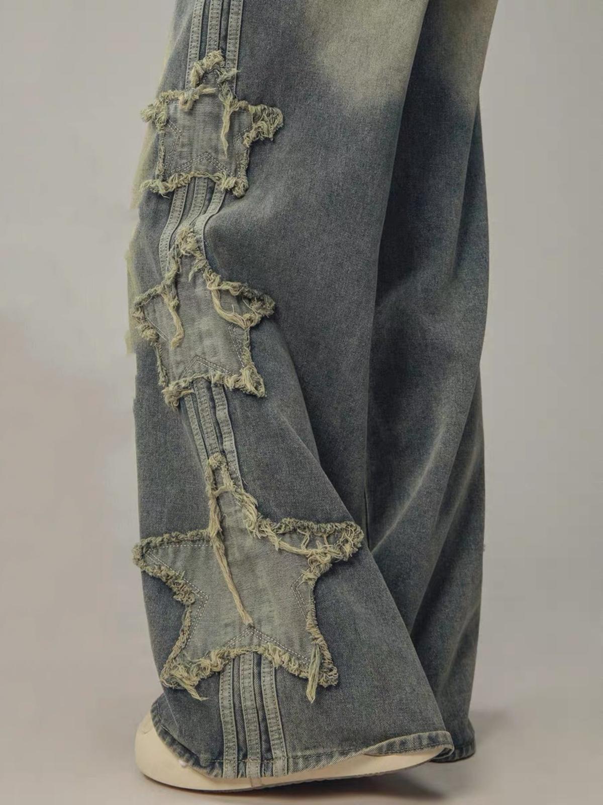 Concert Outfit Distressed Star Patch Jeans Concert Outfit Distressed Star Patch Jeans