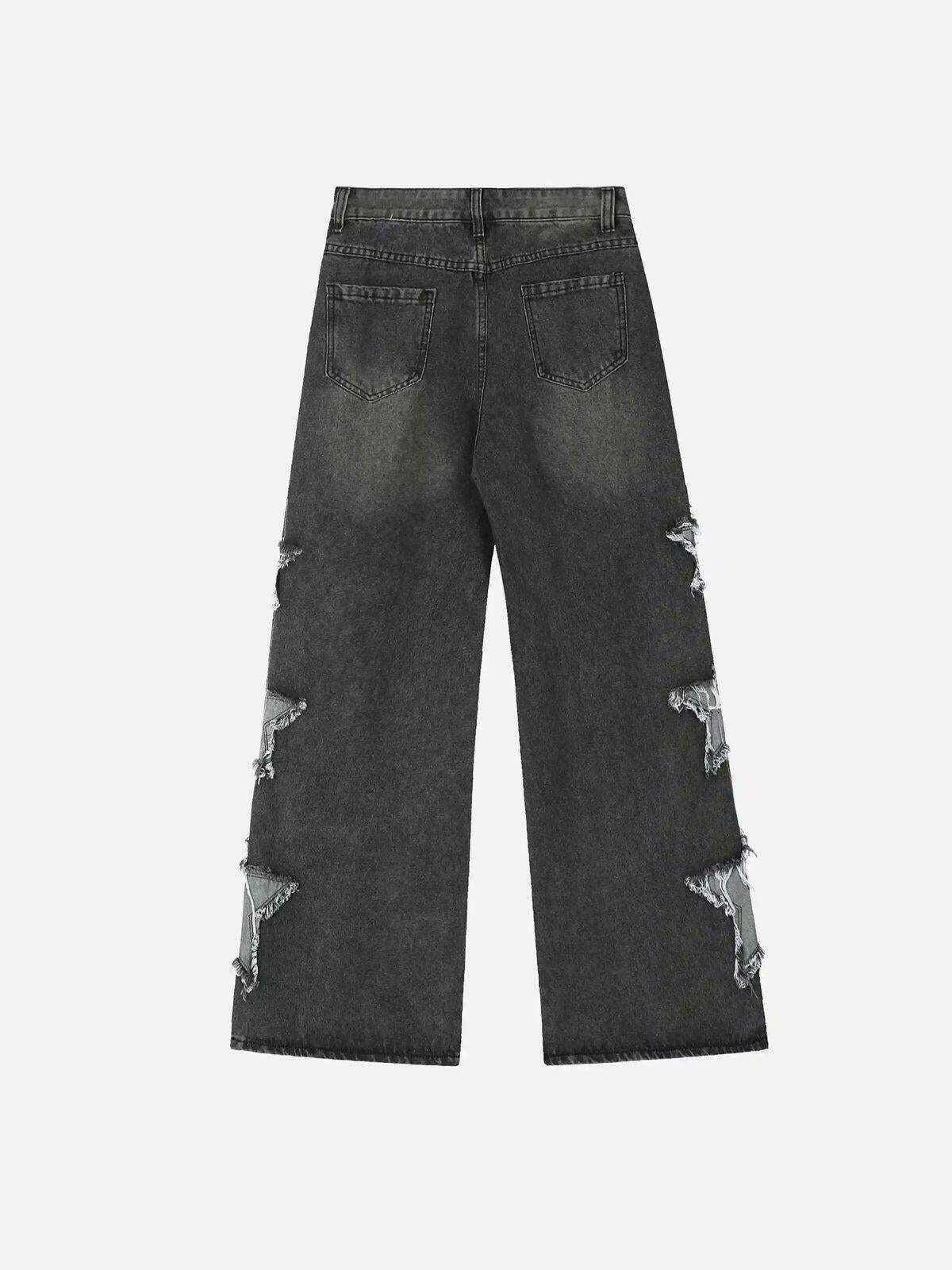 Concert Outfit Distressed Star Patch Jeans Concert Outfit Distressed Star Patch Jeans