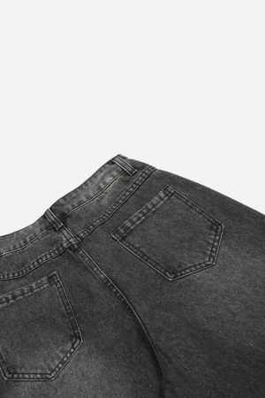 Concert Outfit Distressed Star Patch Jeans