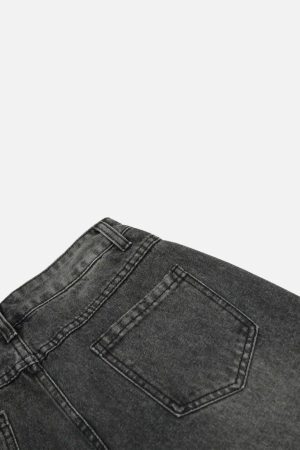 Concert Outfit Distressed Star Patch Jeans