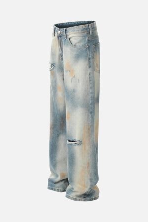 Concert Outfit Distressed Street Hip-Hop Jeans