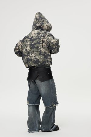 Concert Outfit Distressed Two Layer Baggy Jeans