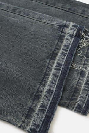 Concert Outfit Distressed Two Layer Baggy Jeans