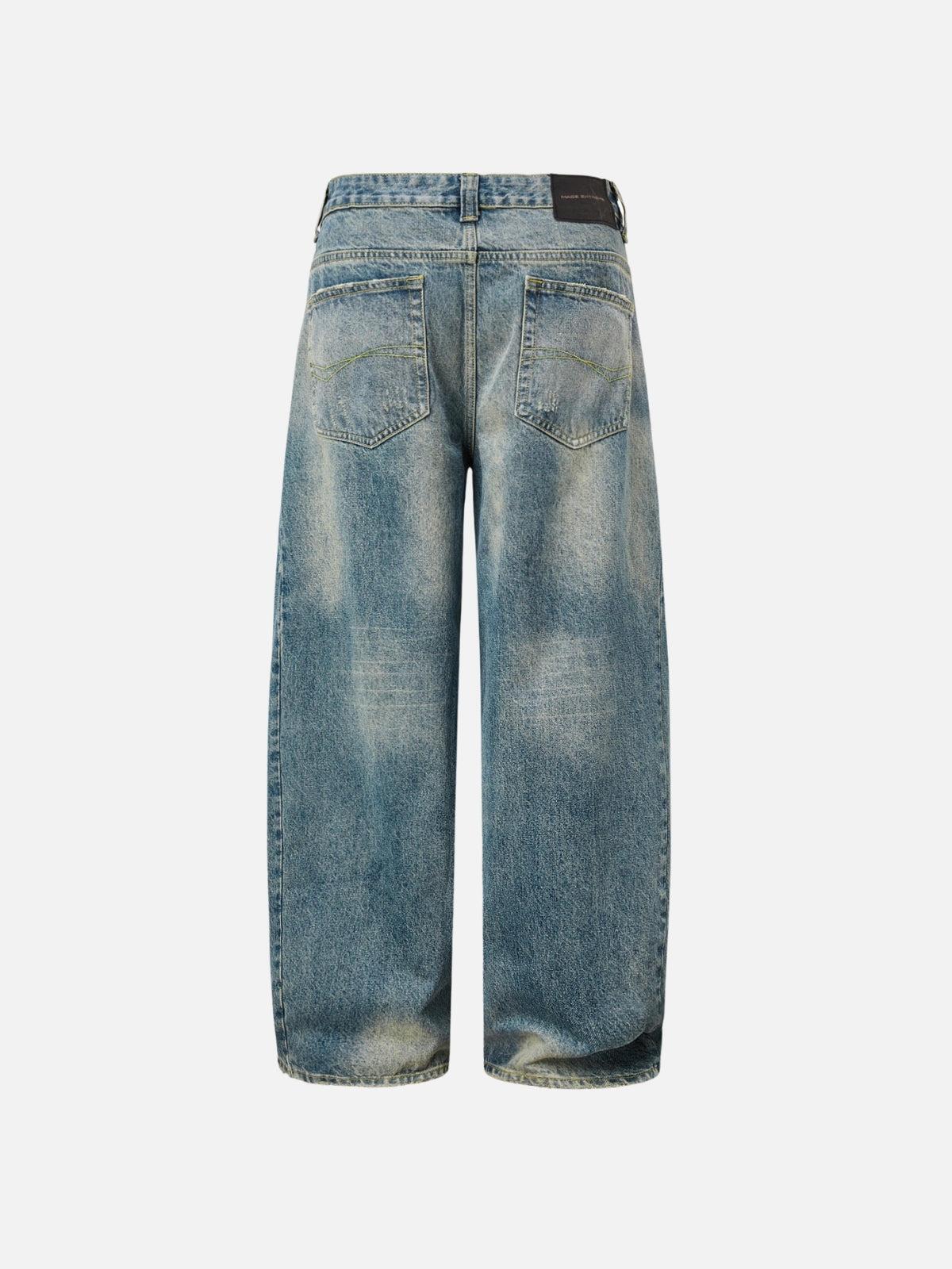 Concert Outfit Distressed Washed Barrel Jeans Concert Outfit Distressed Washed Barrel Jeans