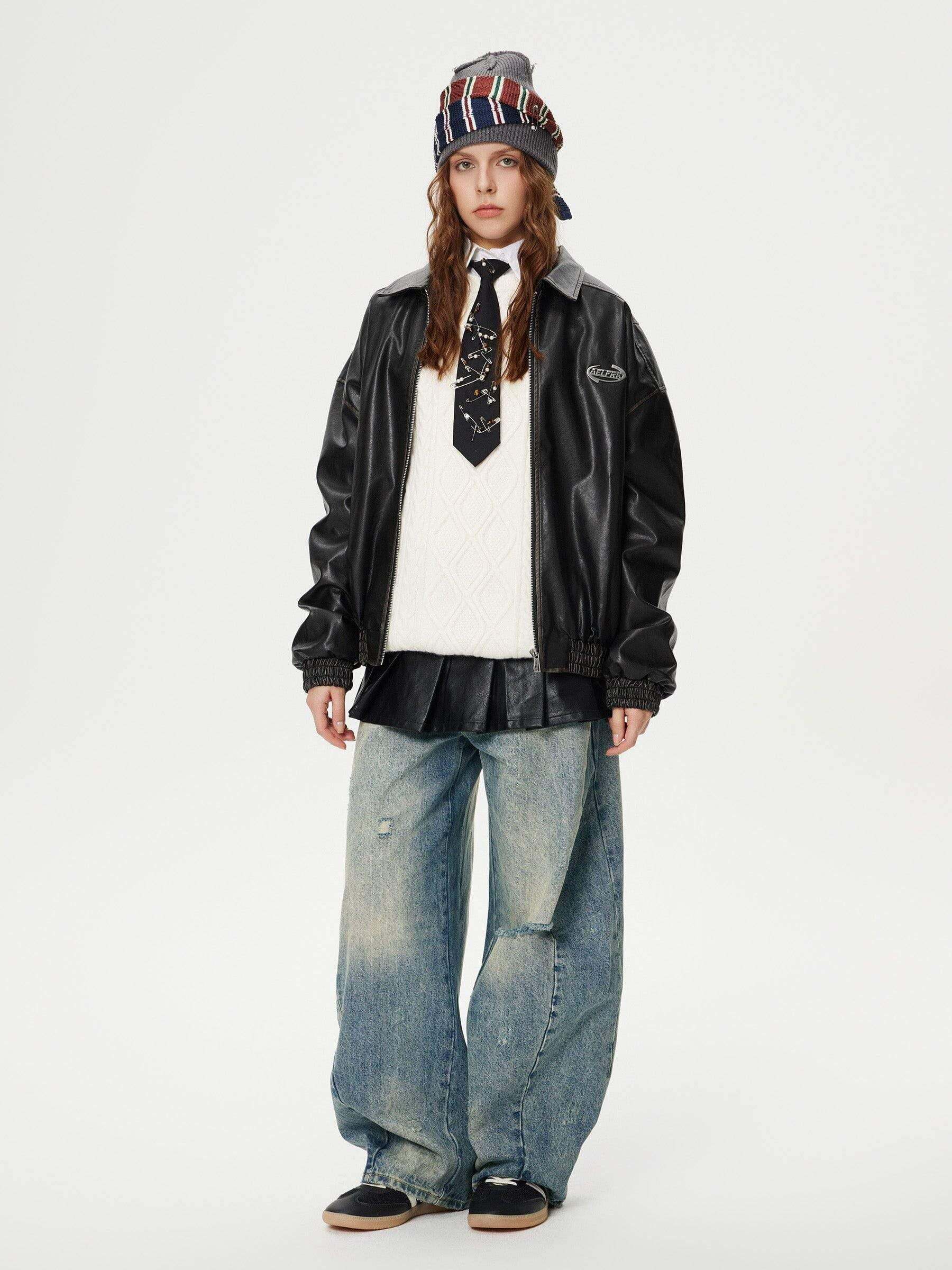 Concert Outfit Distressed Washed Barrel Jeans Concert Outfit Distressed Washed Barrel Jeans