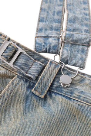Concert Outfit Distressed Washed Detachable Jeans