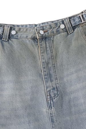 Concert Outfit Distressed Washed Detachable Jeans
