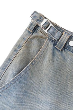 Concert Outfit Distressed Washed Detachable Jeans