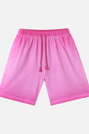 Concert Outfit Distressed Washed Drawstring Shorts