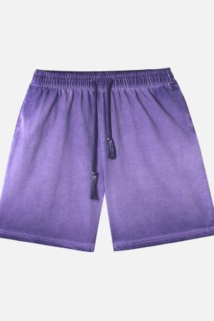 Concert Outfit Distressed Washed Drawstring Shorts