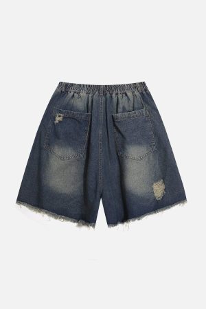 Concert Outfit Distressed Washed Jorts