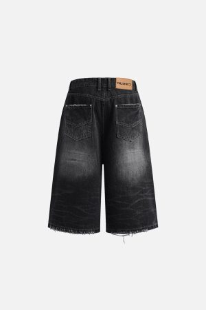 Concert Outfit Distressed Washed Longlie Jorts