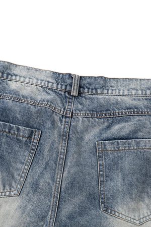 Concert Outfit Distressed Washed Pleated Jeans