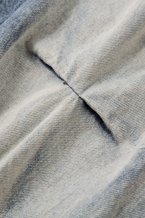 Concert Outfit Distressed Washed Pleated Jeans