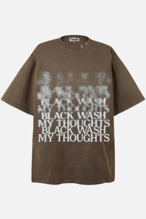 Concert Outfit Distressed Washed Ripped Tee