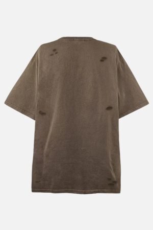 Concert Outfit Distressed Washed Ripped Tee